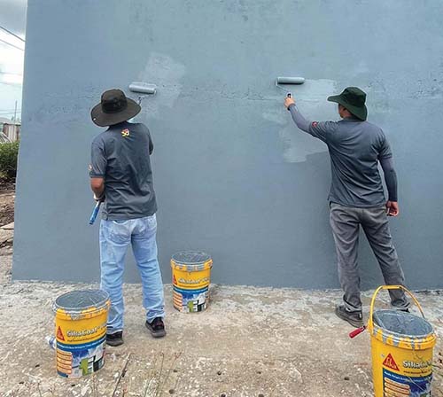 Chống thấm tường ngoài bằng Sika