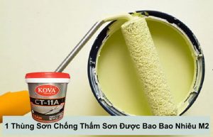 1 thùng kova chống thấm được bao nhiêu m2