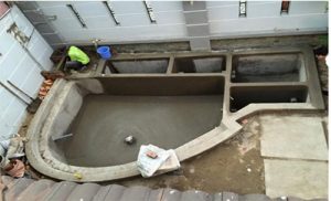 Cách chống thấm hồ cá bằng xi măng