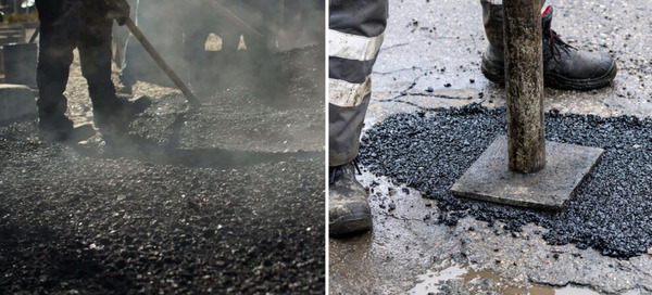 So sánh nhanh nhựa đường lạnh và nhựa đường nóng.