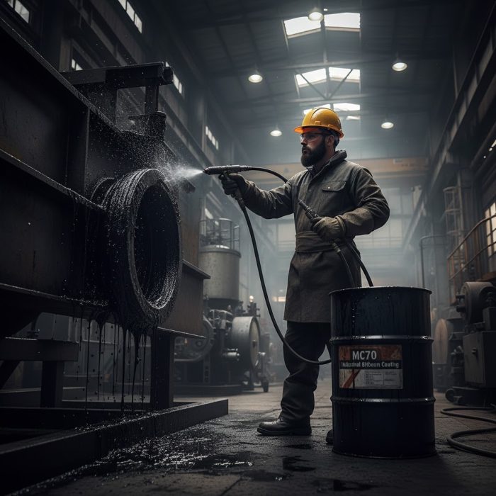 MC70 được dùng để phủ bảo vệ ống thép, bể chứa, cột kim loại