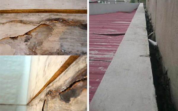 Xử lý chống thấm khe tiếp giáp giữa 2 nhà ống tại quận Ba Đình