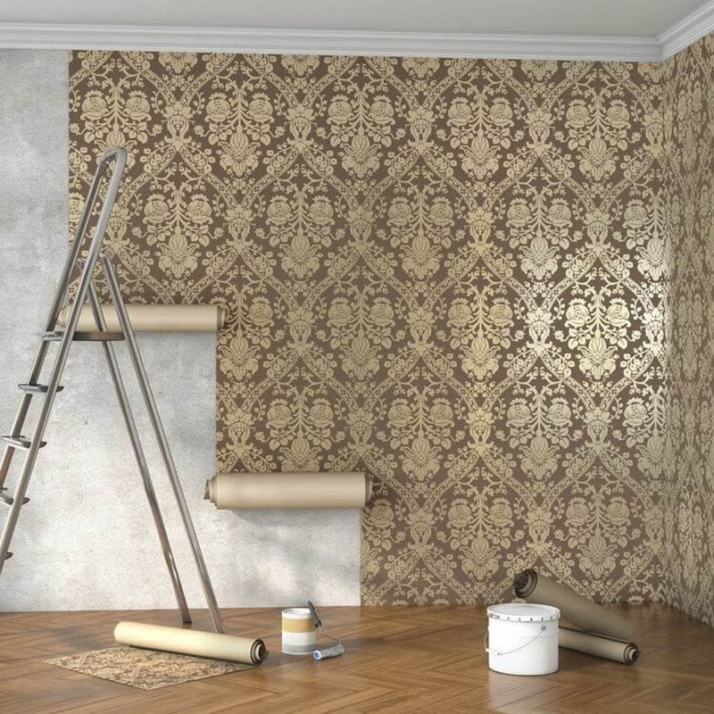 Thi công giấy dán tường