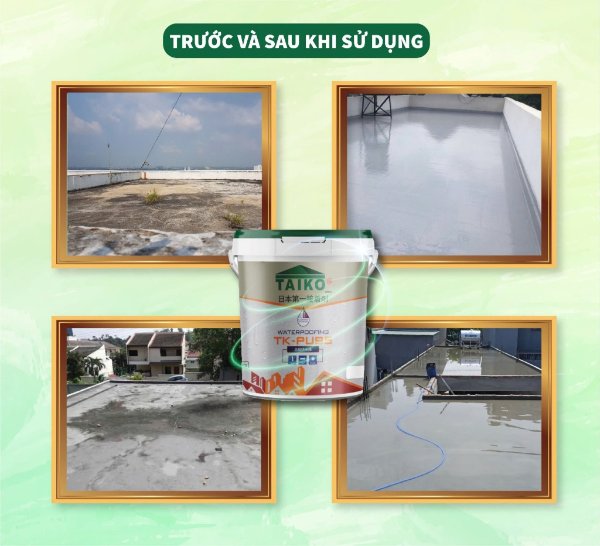 Sơn chống thấm Taiko PU95 chuyên dùng chống thấm sàn mái sân thượng bê tông 