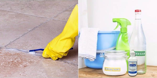 8 Cách tẩy rêu mốc trên nền gạch, xi măng nhanh, triệt để 4 Tẩy rêu mốc bằng giấm kết hợp baking soda