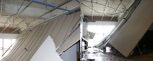 4 dấu hiệu sập trần thạch cao và cách xử lý nhanh 4 Tuyệt đối không treo trực tiếp hệ thống cơ điện lên khung xương trần thạch cao