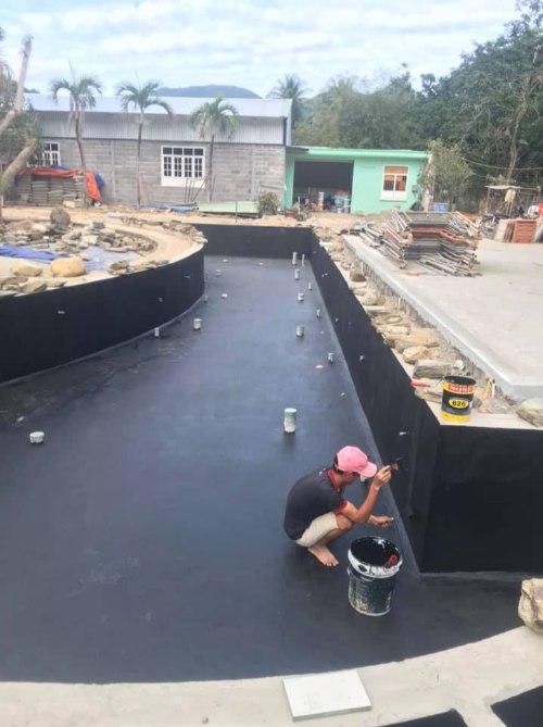 Xử lý cổ ống hút đáy bể. hút mặt để hồ không bị rỉ nước về sau