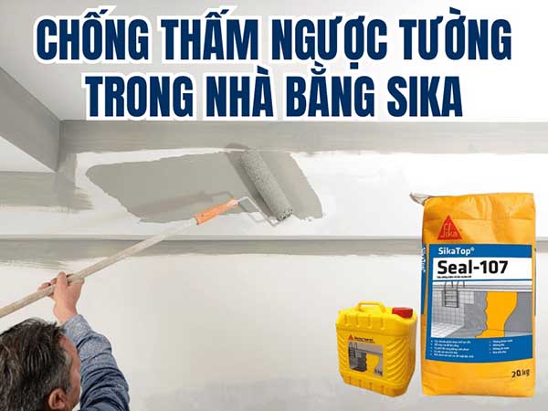 Chống thấm ngược tường trong nhà bằng Sika
