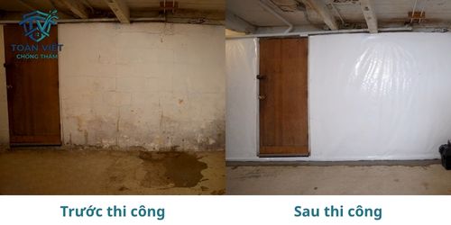 Hoàn thiện xử lý thấm ngược tầng hầm biệt thự tại đường Âu Cơ, Tây Hồ 