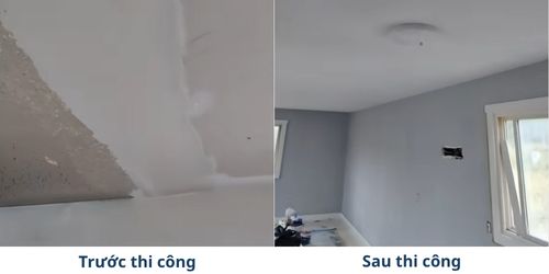 Xử Lý Chống Thấm Trần Nhà Trọn Gói Giá Rẻ Cập Nhật 2026 12 Trần nhà chung cư trước và sau khi được Toàn Việt xử lý