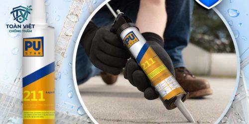 Keo Polyurethane (PU) không bị xé rách khi khe nứt tường tiếp tục co giãn