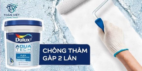 Sơn Dulux Aquatech có độ co giãn cao, che lấp tốt các vết nứt chân chim