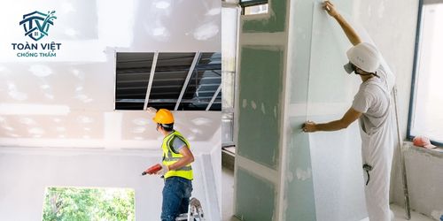 Trần thạch cao dột nước: Dấu hiệu sập trần và 4 bước xử lý 5 Sử dụng tấm thạch cao lõi xanh chống ẩm cho các khu vực dễ tiếp xúc với nước
